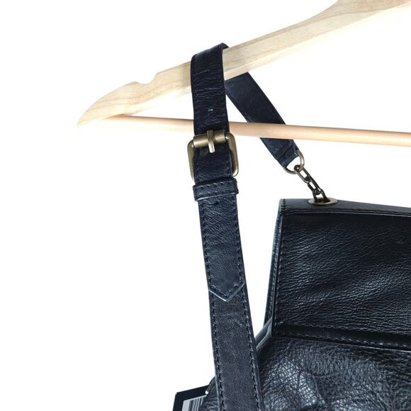 Frye Womens Leather Backpack Black Studded Chain Purse Bag Drawstring Boho NWT main image 5